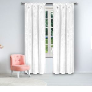 Lala + bash white bow accent curtains